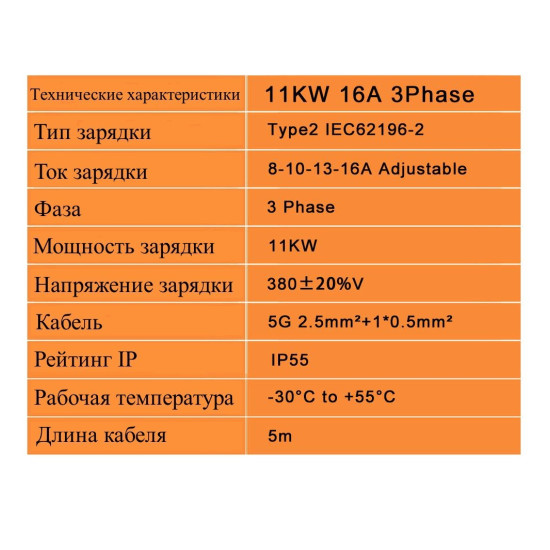тип 2 IEC62196 Домашняя зарядная станция для электромобилей, настенная, 11кВт,380V APP управления