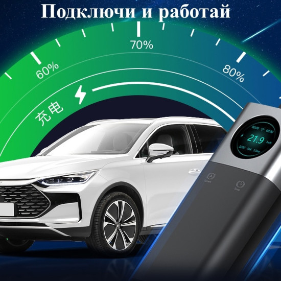 GB/T 20234 Портативная/настенная зарядная станция 2 в 1 для электромобилей 3.5 кВт,Штекер Schuko