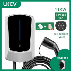 тип 2 IEC62196 Домашняя зарядная станция для электромобилей, настенная, 11кВт,380V 3 фазы,APP управления